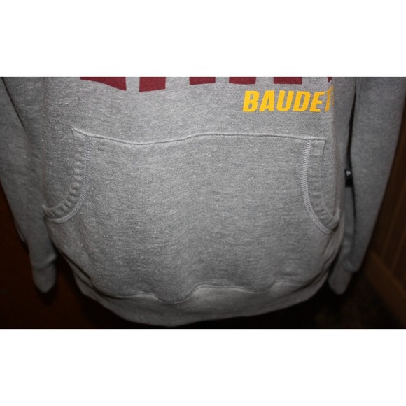 Women's Gray Sweat Shirt Sz Large Bears Lake of the Woods Baudette Tie Front GUC - Picture 4 of 6